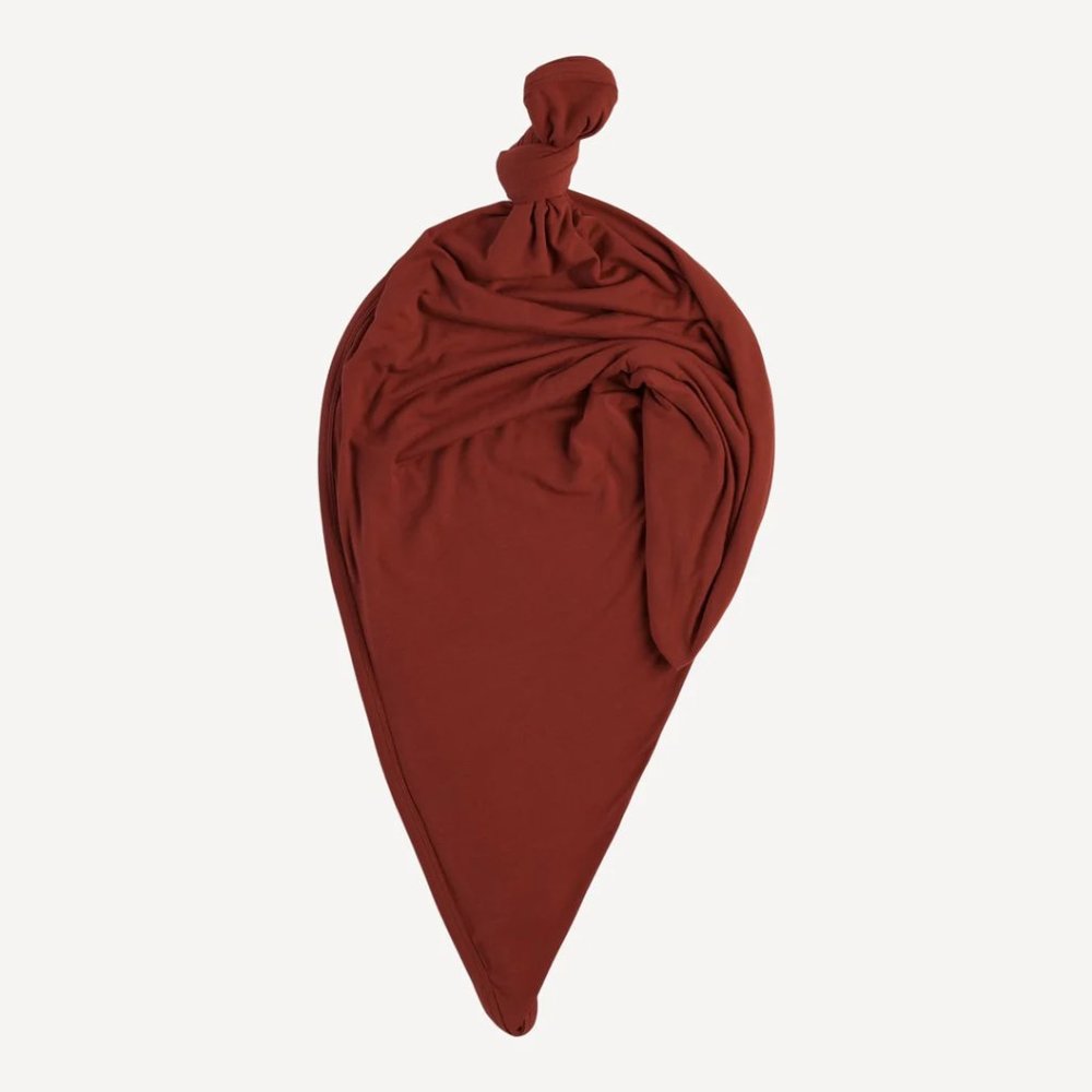 kate quinn rust knotted baby swaddle